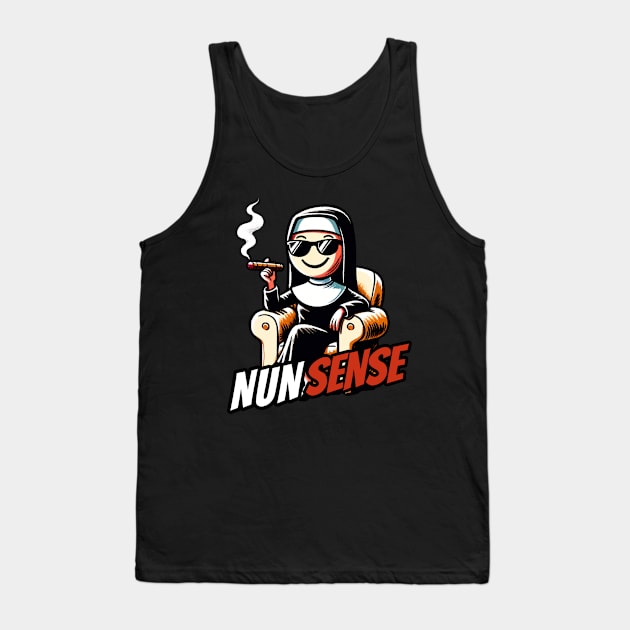 Nonsenes Nunsense Nun Tank Top by DoodleDashDesigns